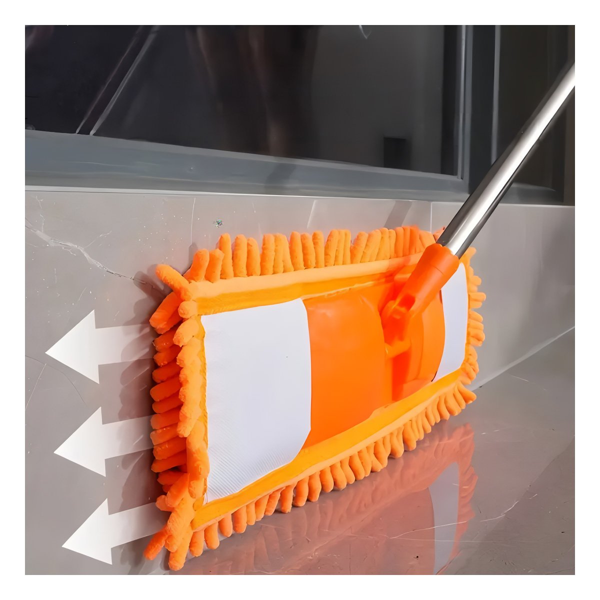 PACK4 TOALLA RECTANGULAR DE MICROFIBRA NARANJA SUAVE Y RESISTENTE PARA PISOS Y+REGALO STICKER - 3