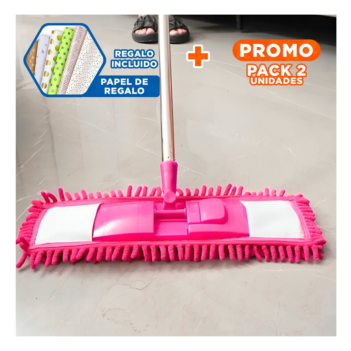 PACK2 FIBRA RECTANGULAR DE MICROFIBRA FUCSIA SECADO RAPIDO USO DIARIO YPAPEL REGALO - 1