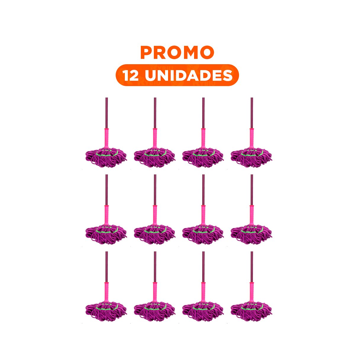 PACK12 LIMPIADOR GIRATORIO PARA HOGAR CON SISTEMA AUTOEXPRIMIDOR Y+REGALO STICKER - 1