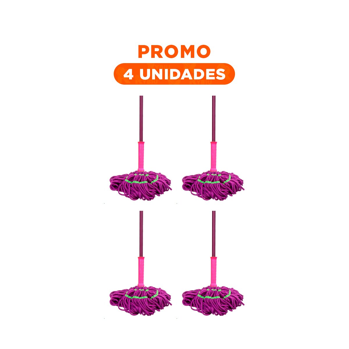 PACK4 TRAPEADOR GIRATORIO FUNCIONAL CON AUTOEXPRIMIDOR Y+REGALO STICKER - 1
