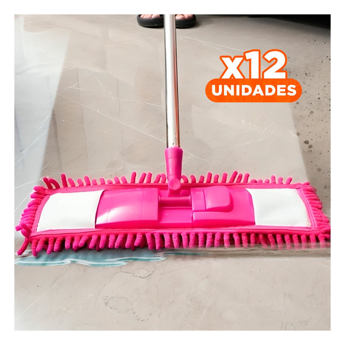 PACK12 TELA RECTANGULAR DE MICROFIBRA FUCSIA ABSORBENTE USO DOMESTICO - 1