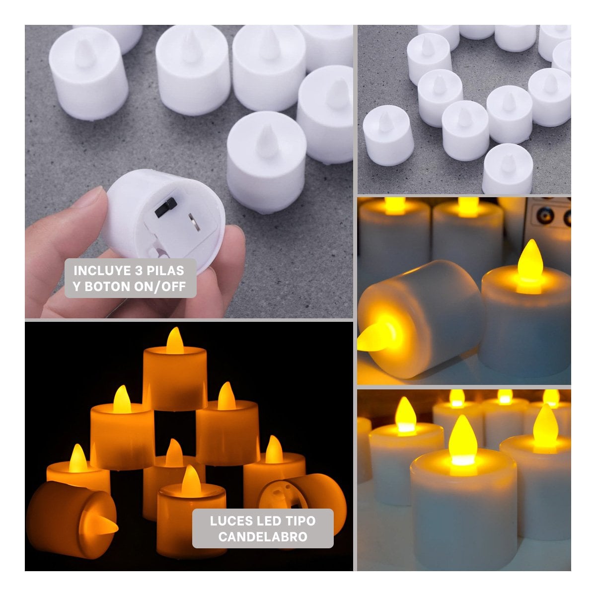 PACK12 ILUMINACION LED DECORATIVA PARA REPISAS Y MESAS DEL HOGAR Y+PAPEL REGALO - 2