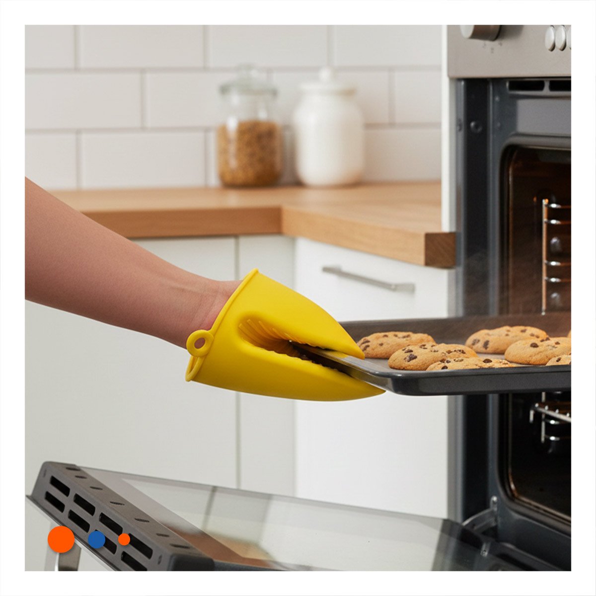 PACK2 ACCESORIOS PROTECTORES DE SILICONA AMARILLO PARA COCINA Y HOGAR 7,3X9,5CM - 3