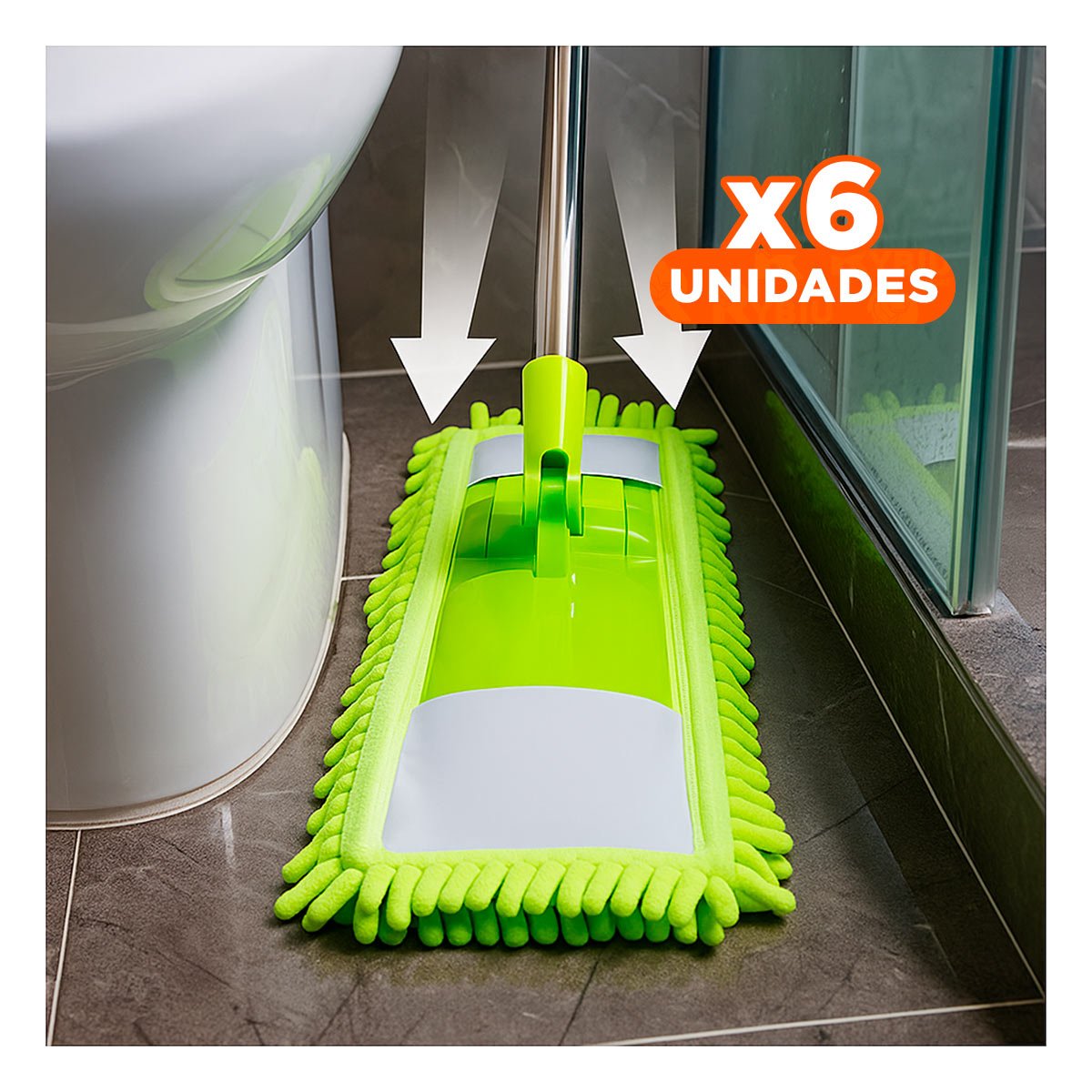 PACK6 TELA RECTANGULAR DE MICROFIBRA VERDE PARA LIMPIEZA DEL HOGAR DIARIO Y+REGALO STICKER - 1