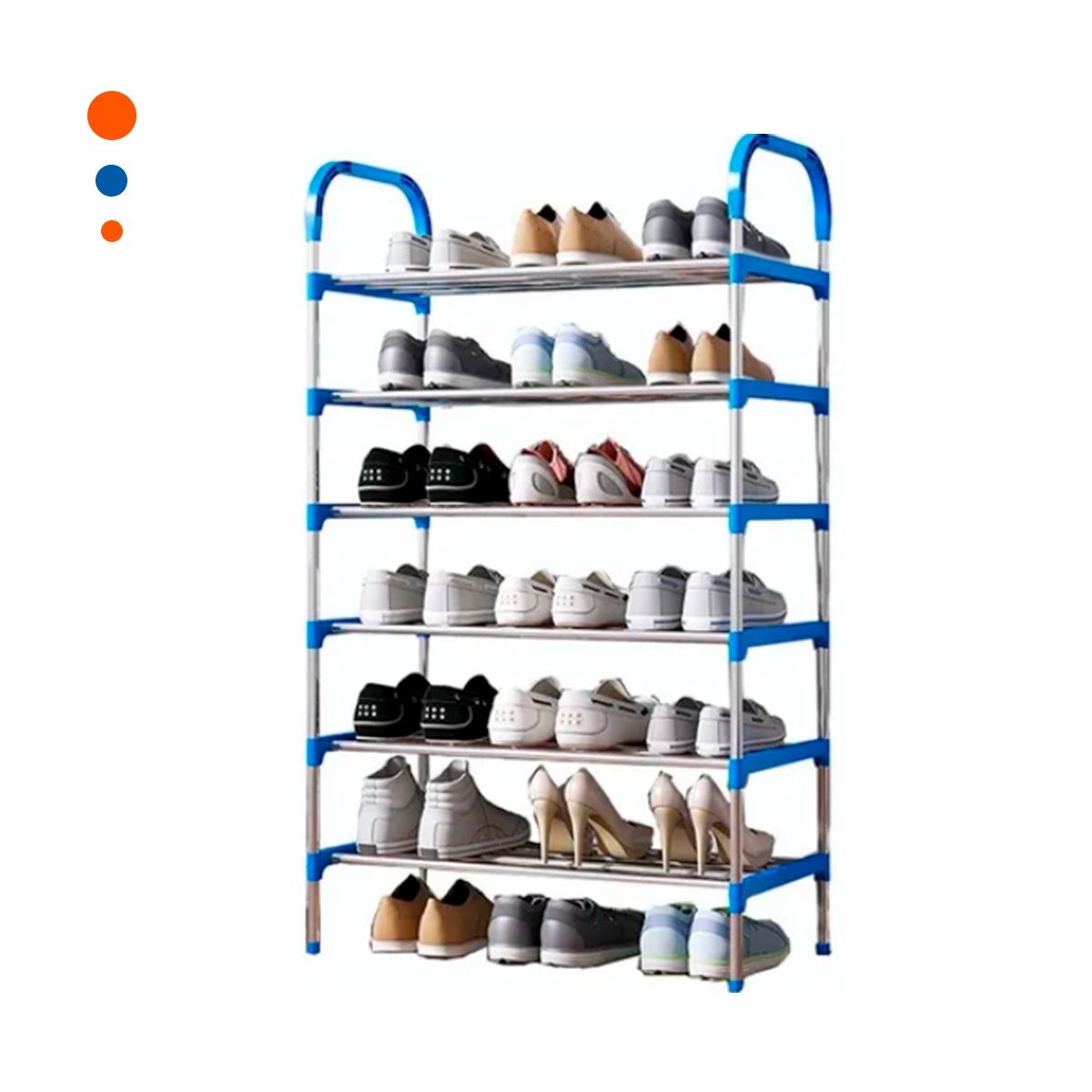 ORGANIZADOR VERTICAL 6 NIVELES ESTRUCTURA LIGERA PARA HOGAR TONO CELESTE Y+PAPEL REGALO - 1