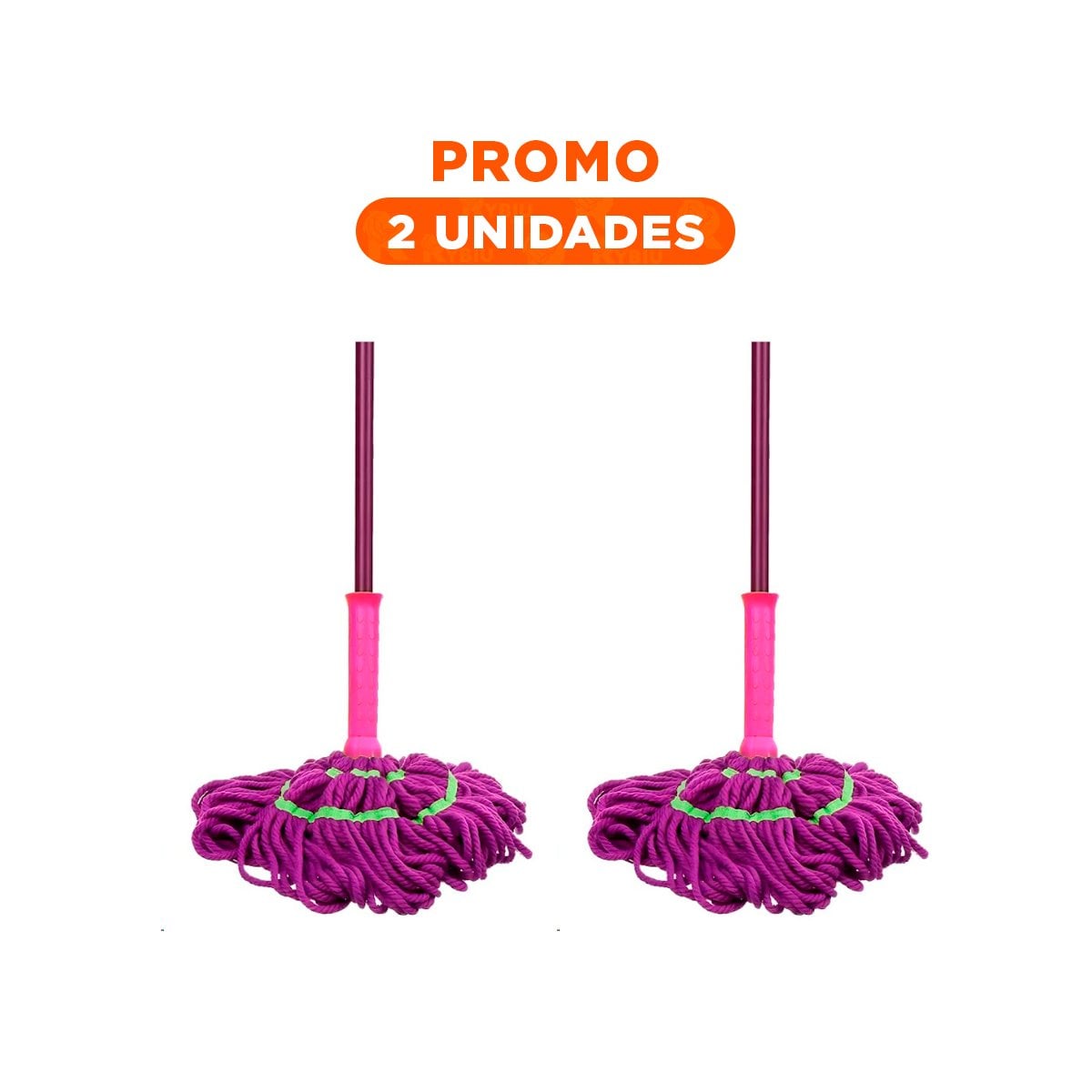 PACK2 ESCURRIDOR DE LIMPIEZA GIRATORIO CON AUTOEXPRIMIDOR PARA HOGAR - 1