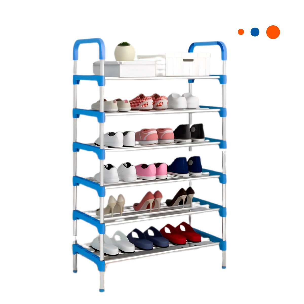 ORGANIZADOR VERTICAL 6 NIVELES ESTILO FUNCIONAL PARA CASA ORDEN CELESTE Y+REGALO STICKER - 3