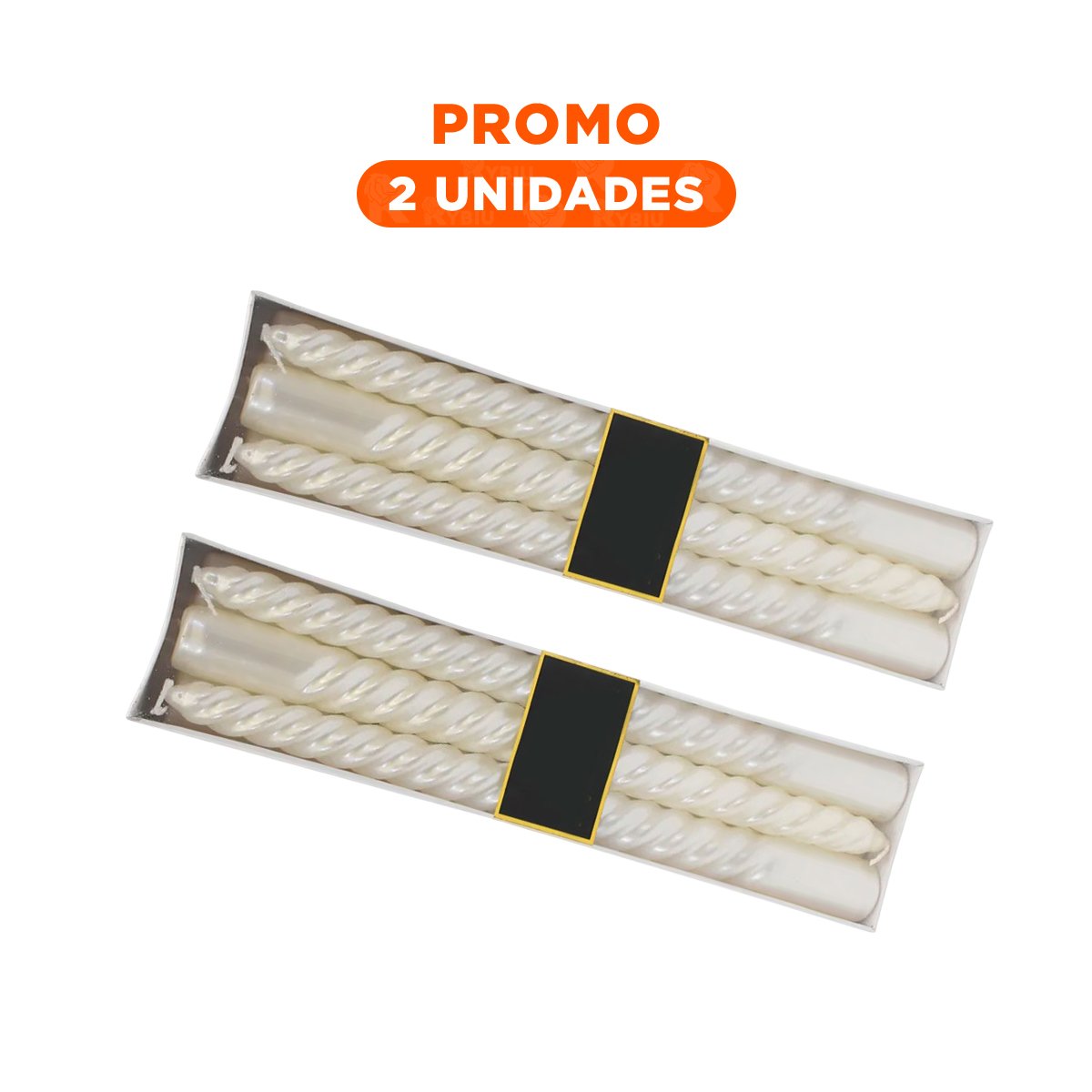 PACK2 CIRIOS DECORATIVOS LARGOS DE CERA CON ONDAS PARA AMBIENTES DEL HOGAR - 1