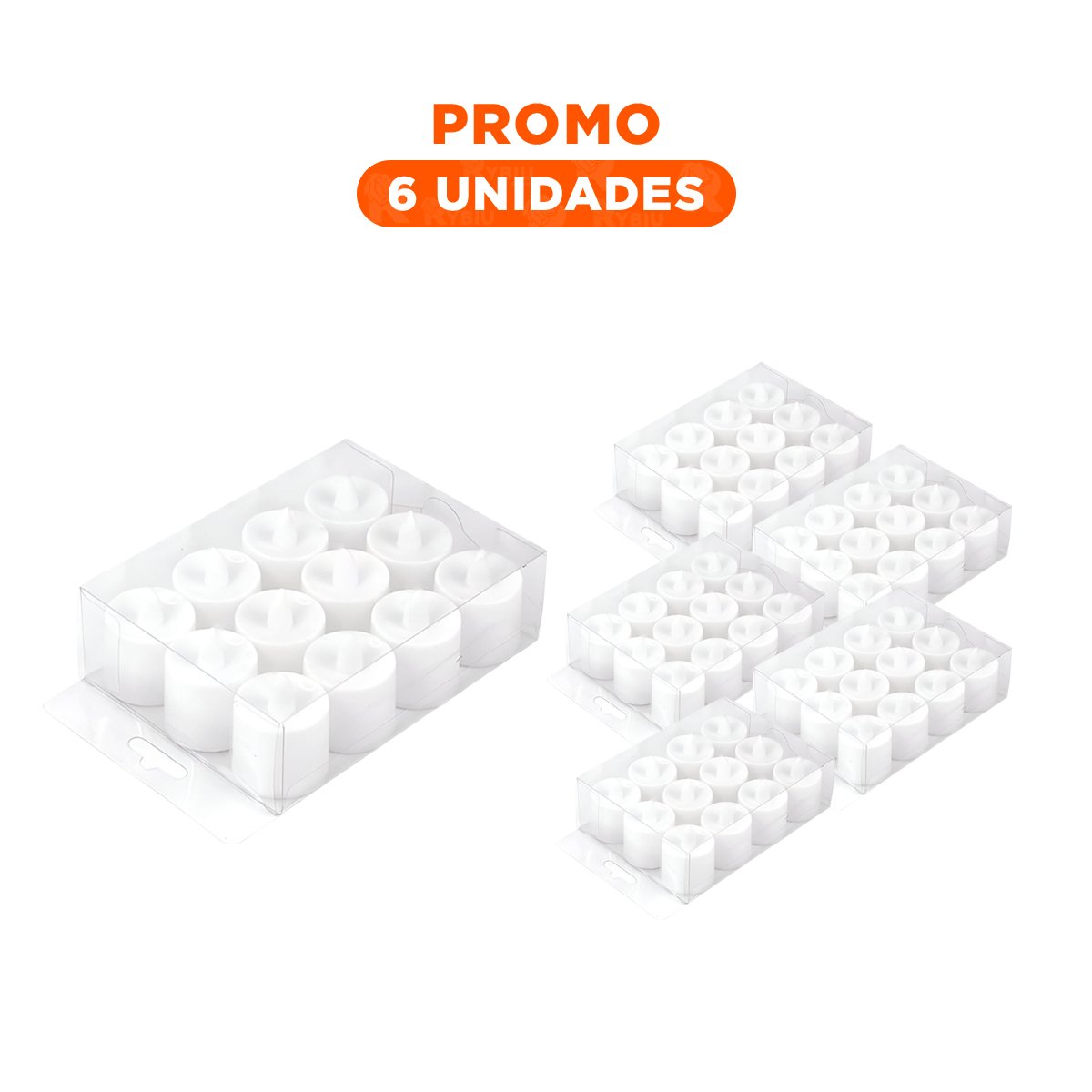 PACK6 CANDELABROS LED PARA DECORACION DEL HOGAR CON LUZ CALIDA - 1