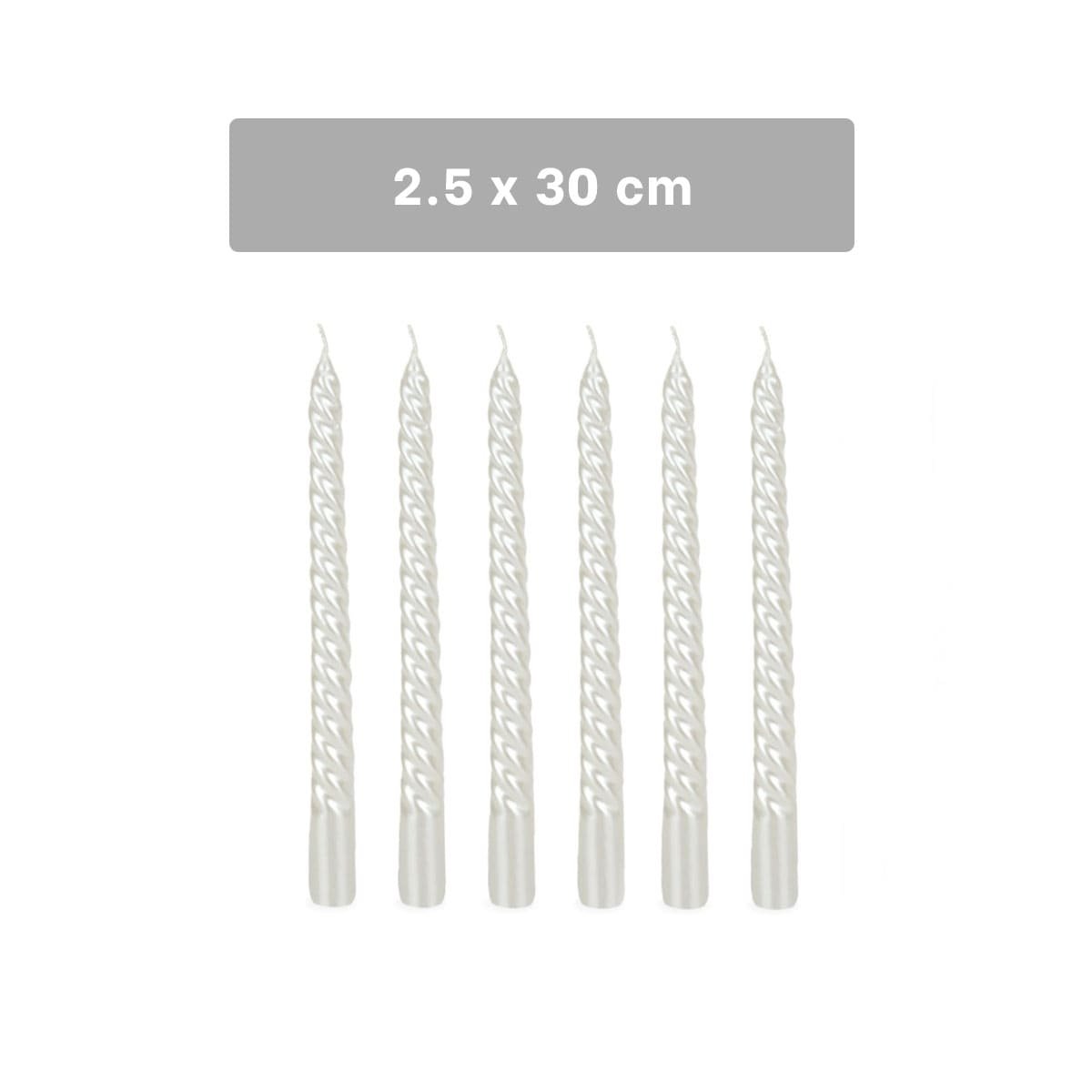 PACK4 CANDELAS DE CERA LARGAS CON ONDAS PARA DECORACION INTERIOR DE CASA - 4