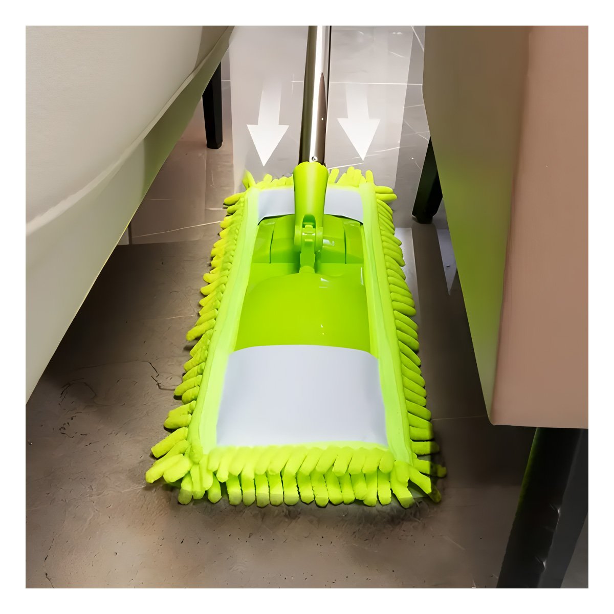 MOPA RECTANGULAR DE MICROFIBRA VERDE SUAVE Y RESISTENTE PARA PISOS YREGALO STICKER - 5