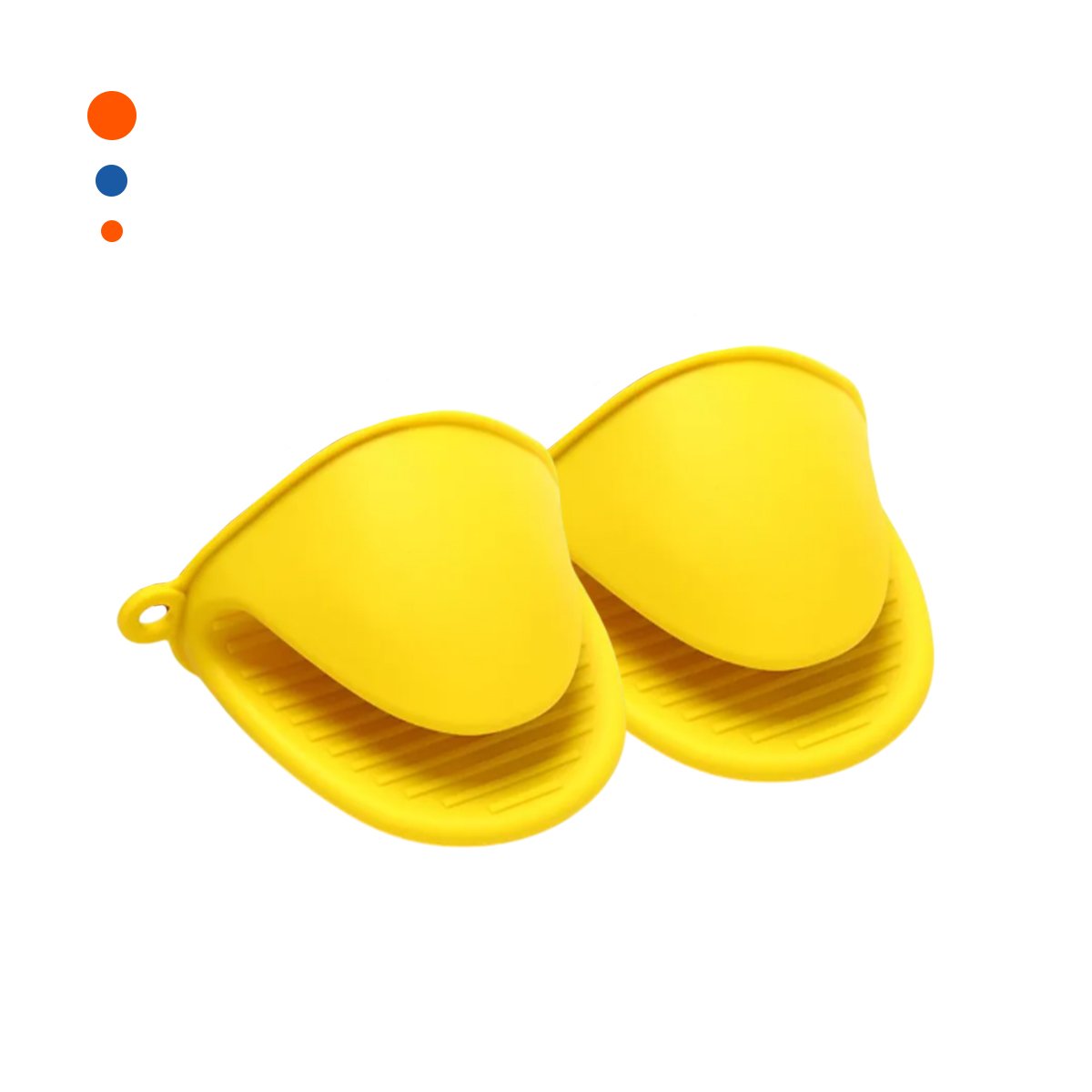CUBIERTOS MANOS DE SILICONA AMARILLO PARA COCINA Y HOGAR 7,3X9,5CM Y+PAPEL REGALO - 1
