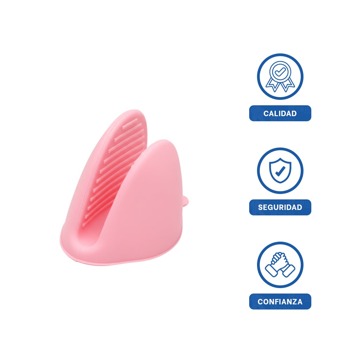 ACCESORIOS DE SILICONA ROSADO PARA COCINA Y HOGAR 7,3X9,5CM Y+LIGAS REGALO - 3