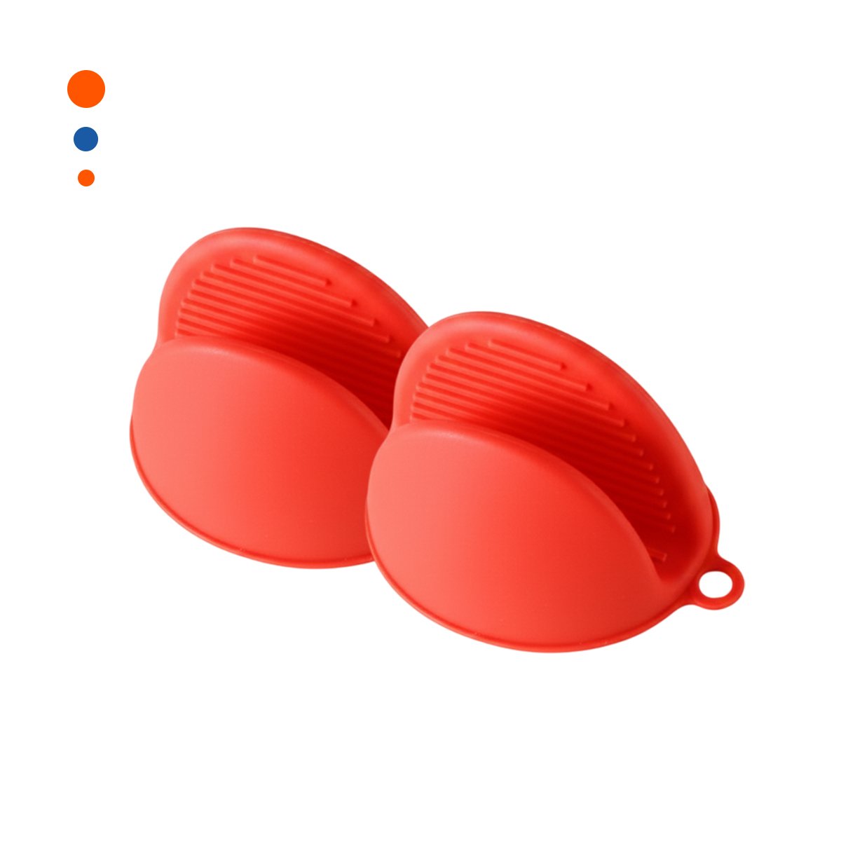 PACK2 ACCESORIOS MANOPLAS DE SILICONA ROJO PARA COCINA Y HOGAR 7,3X9,5CM Y+REGALO STICKER - 2