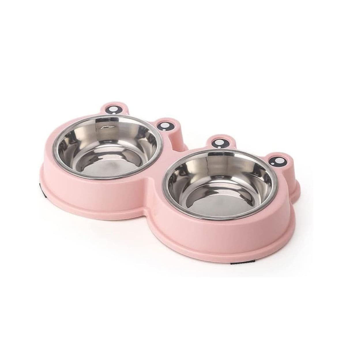 ESTACION DOBLE DESMONTABLE RANA ROSADO PASTEL PARA PERRO Y GATO Y+PAPEL REGALO - 1