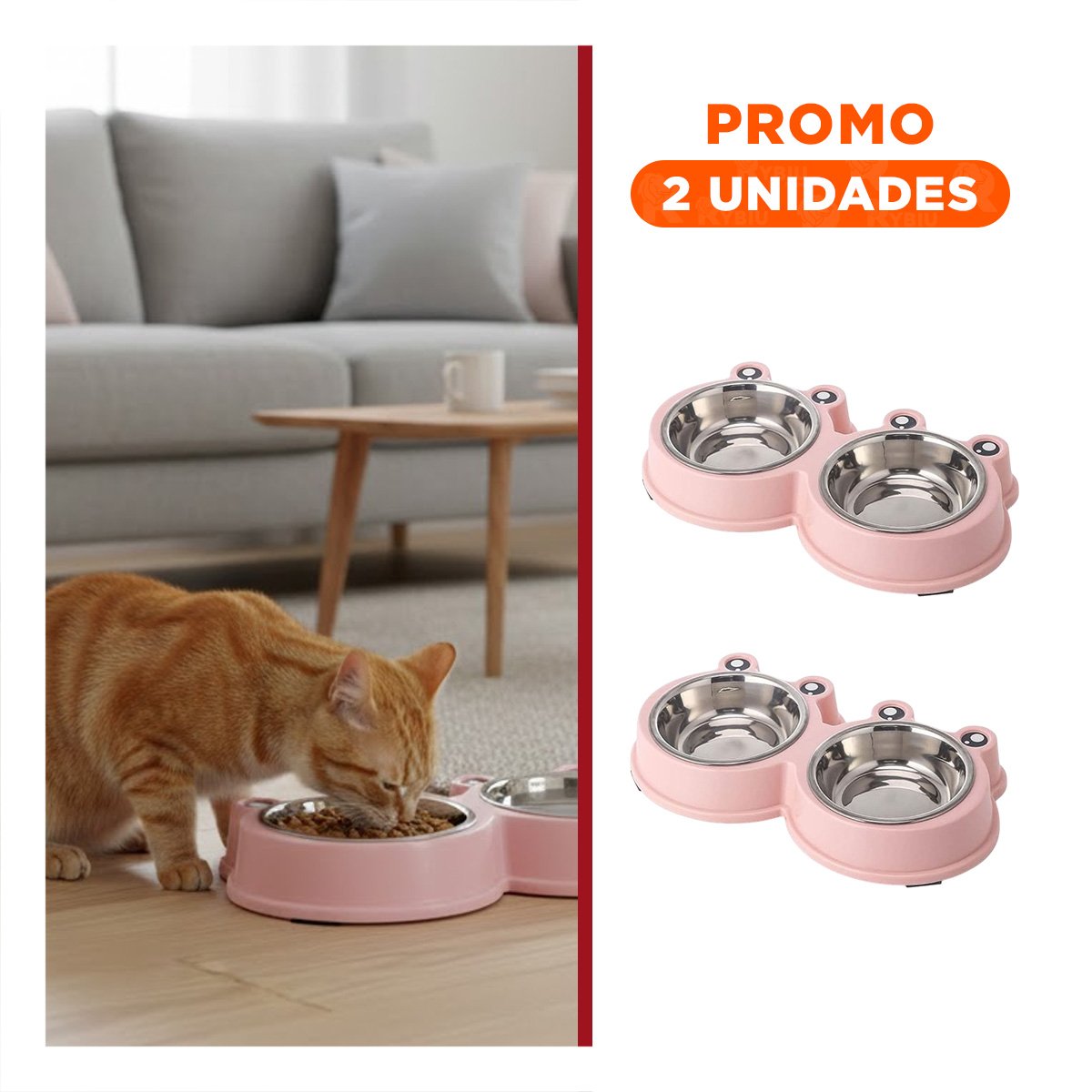 PACK2 COMPLEMENTO PRACTICO RANA ROSADO PASTEL DOBLE DESMONTABLE - 1