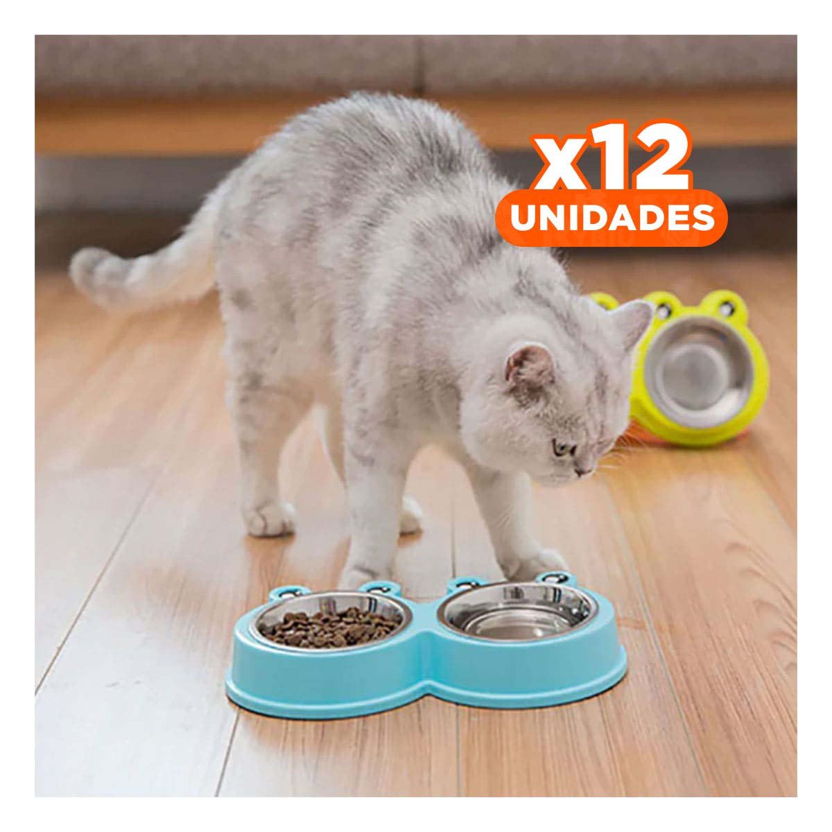 PACK12 ESTACION DOBLE DESMONTABLE RANA PARA MASCOTA PRACTICA - 1