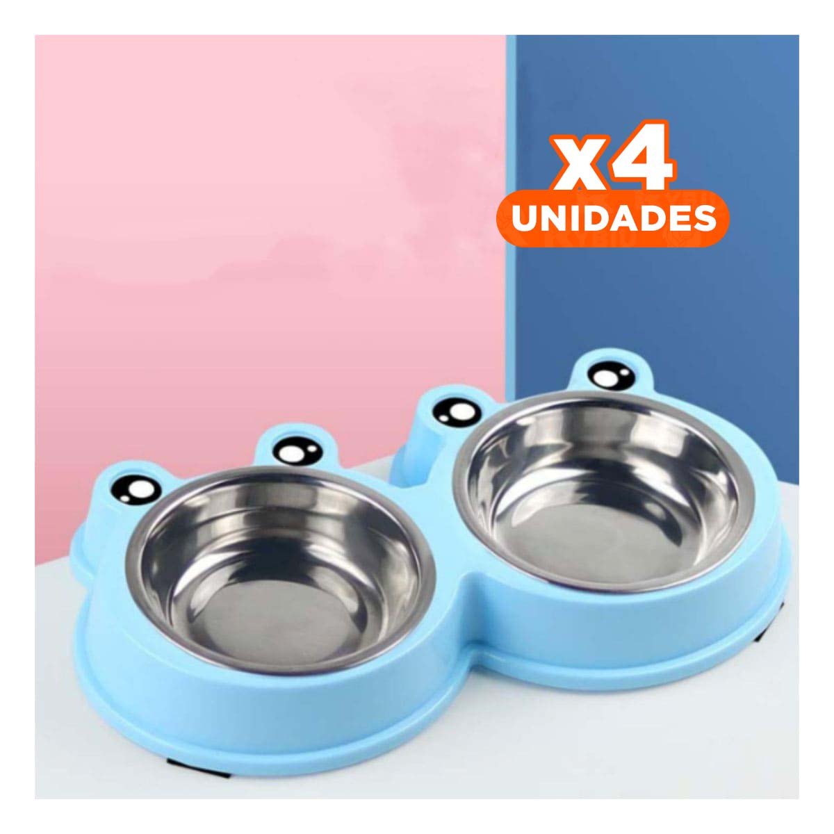 PACK4 EQUIPO DOBLE DESMONTABLE RANA PARA MASCOTA PRACTICO - 1