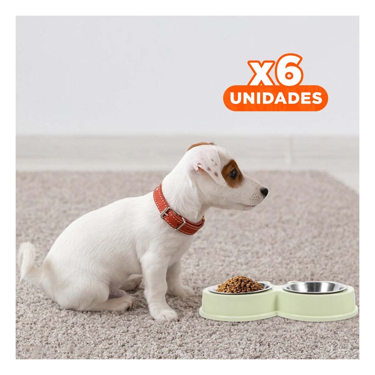 PACK6 SOPORTE DOBLE DESMONTABLE RANA PARA PERRO Y GATO EN HOGAR Y+REGALO STICKER - 1