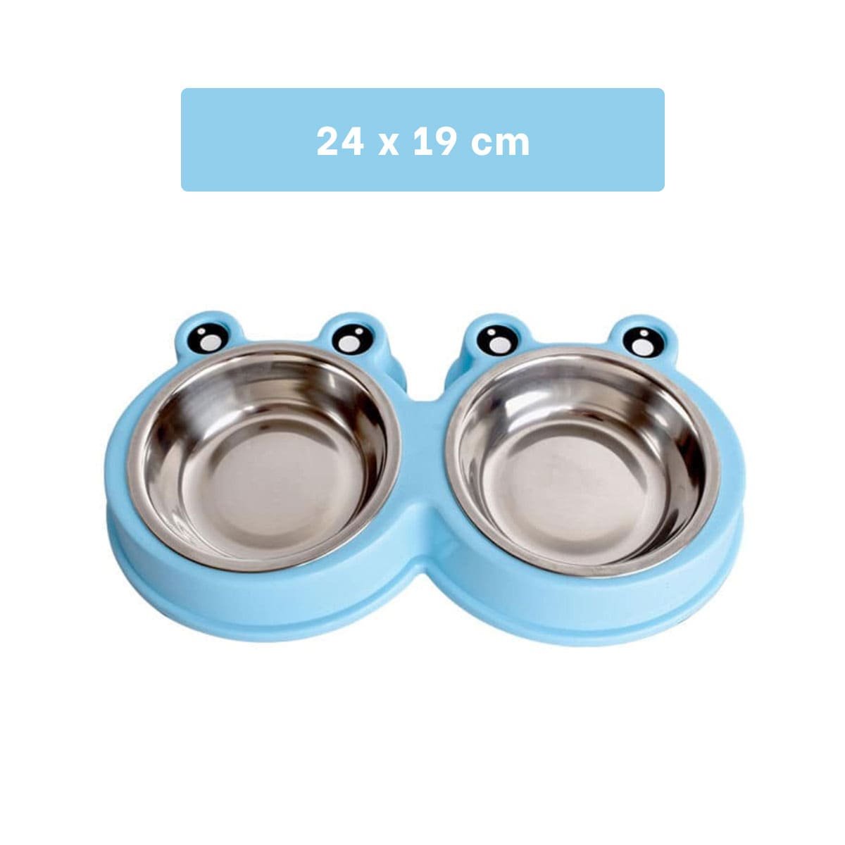 BASE PLATO DOBLE DESMONTABLE RANA PARA PERRO Y GATO EN HOGAR - 4