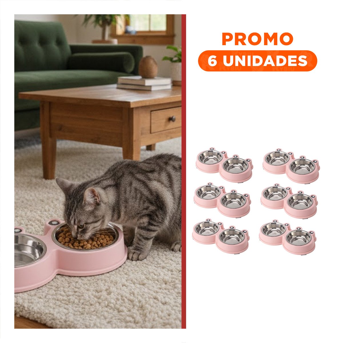 PACK6 SISTEMA COMPLETO RANA ROSADO PASTEL DOBLE DESMONTABLE - 1
