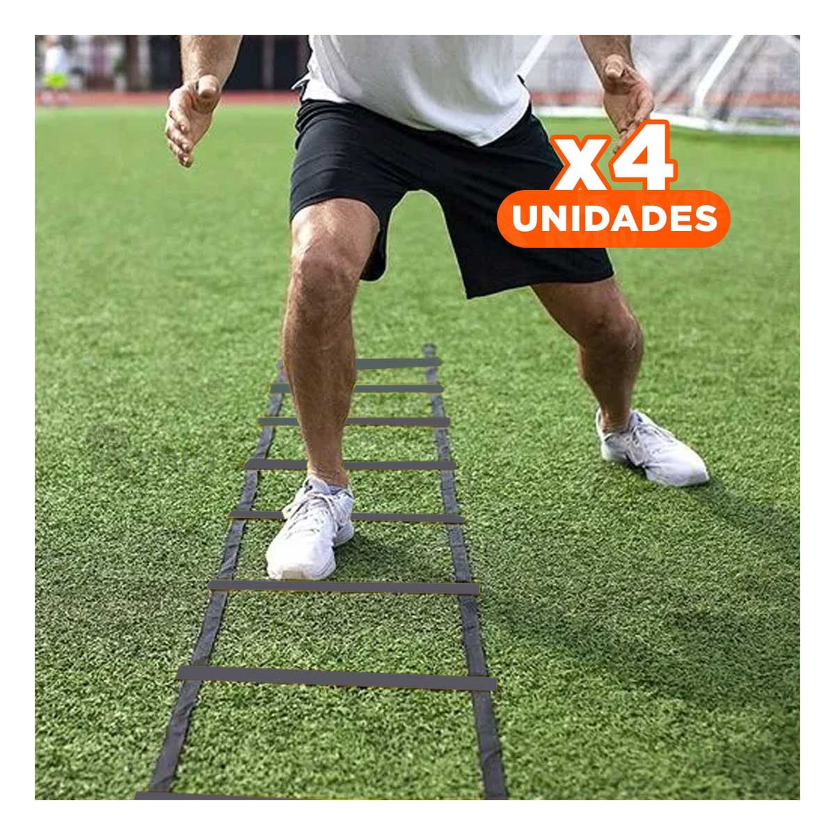 PACK4 STEP COMPACTO CON PESO 10 PASOS NEGRO SEGURO Y RESISTENTE - 1