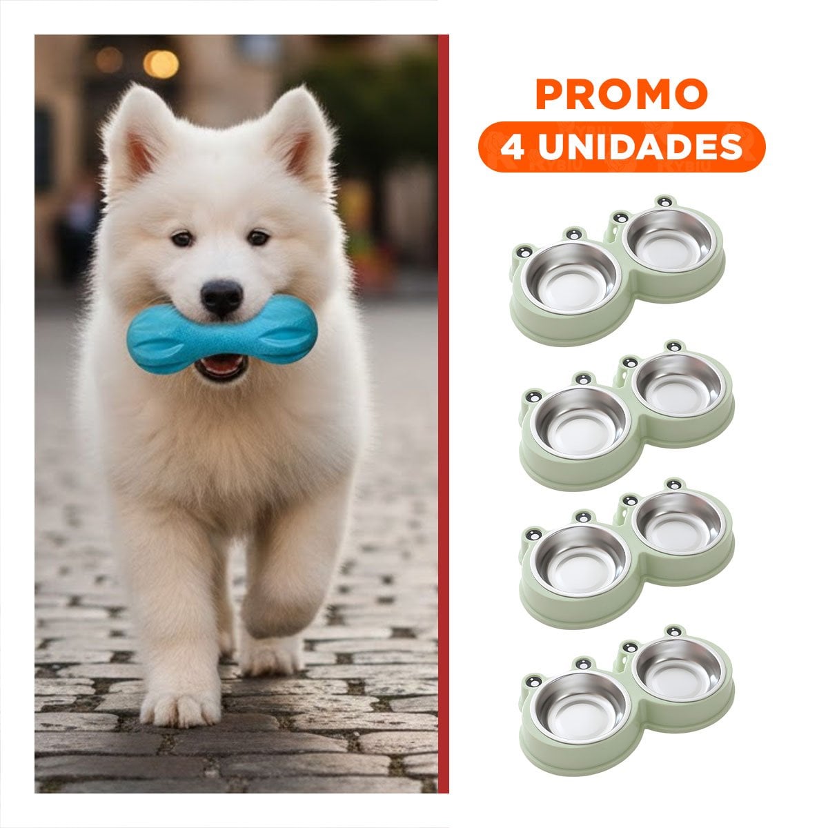 PACK4 RECURSO DOBLE DESMONTABLE RANA PARA MASCOTA EN CASA Y+REGALO STICKER - 1
