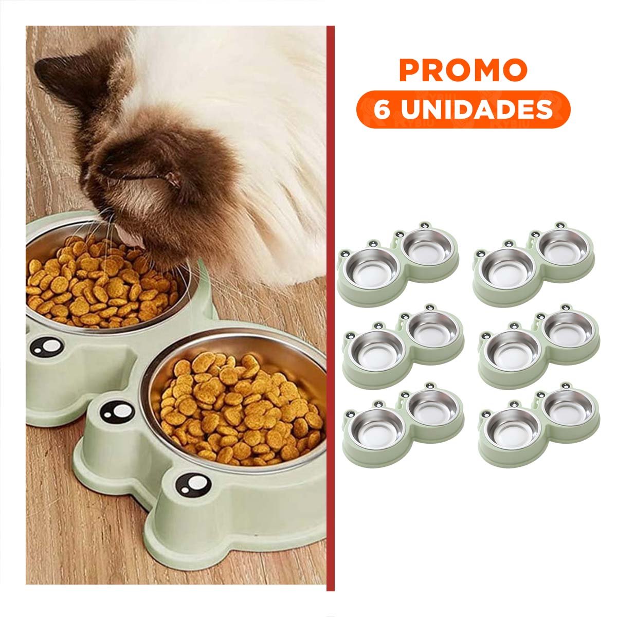 PACK6 SISTEMA DOBLE DESMONTABLE RANA PARA PERRO Y GATO FUNCIONAL - 1