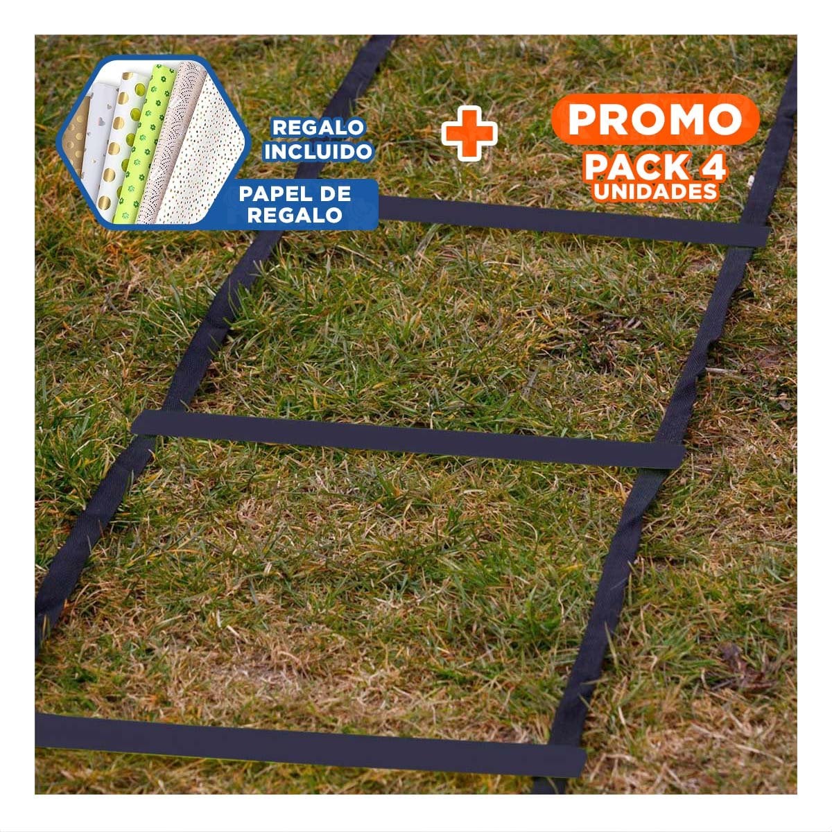 PACK4 BASE DEPORTIVA CON PESO 10 PASOS NEGRO PARA EJERCICIOS DIARIOS Y+PAPEL REGALO - 1