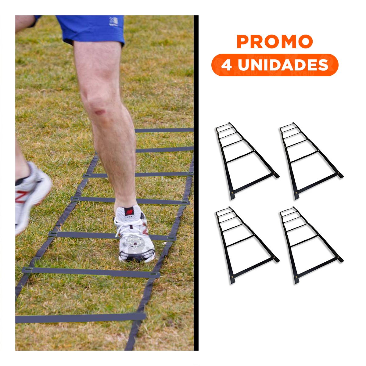 PACK4 APARATO FITNESS CON PESO 10 PASOS NEGRO PARA TONIFICACION MUSCULAR Y+REGALO STICKER - 1