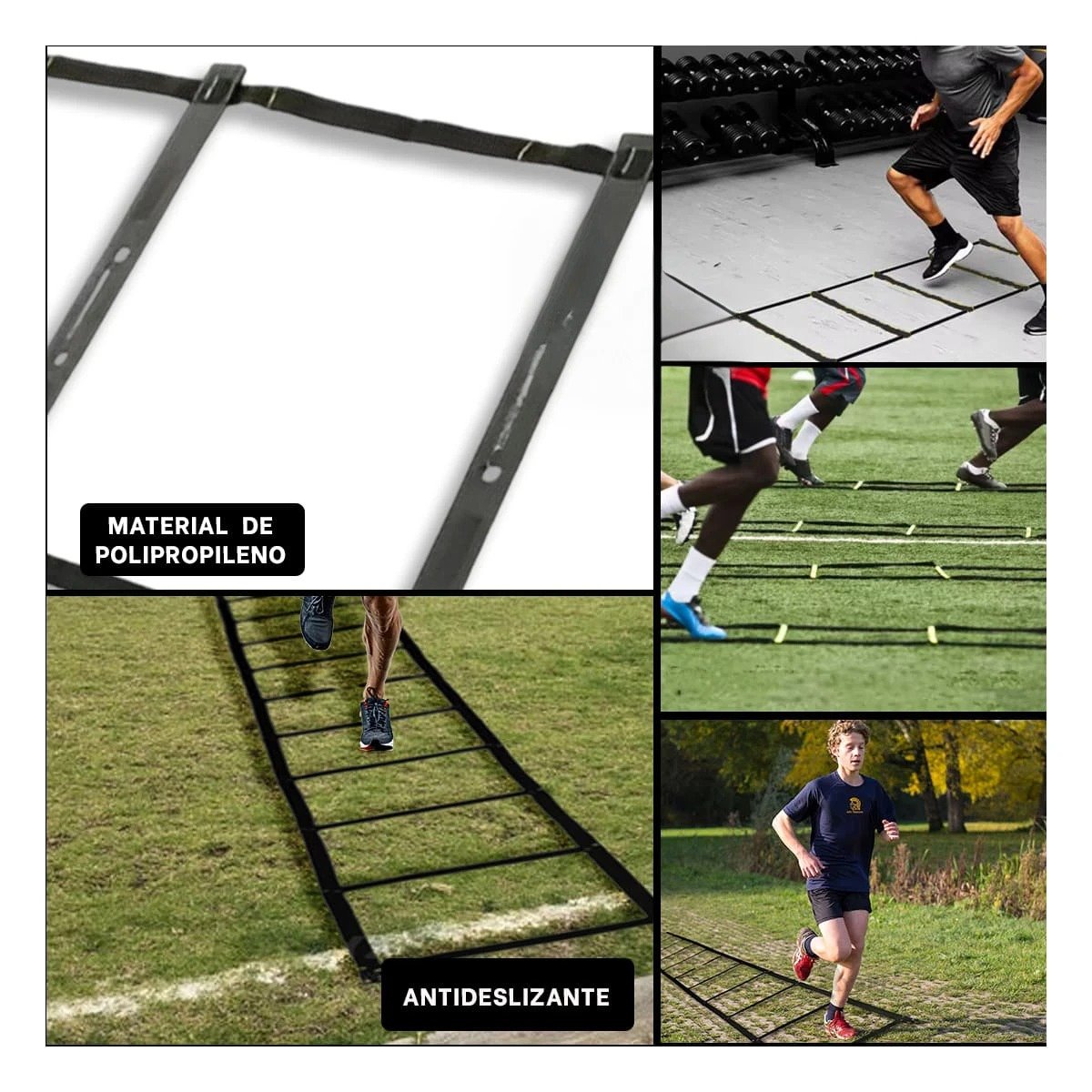 PACK4 APARATO FITNESS CON PESO 10 PASOS NEGRO PARA TONIFICACION MUSCULAR Y+REGALO STICKER - 2