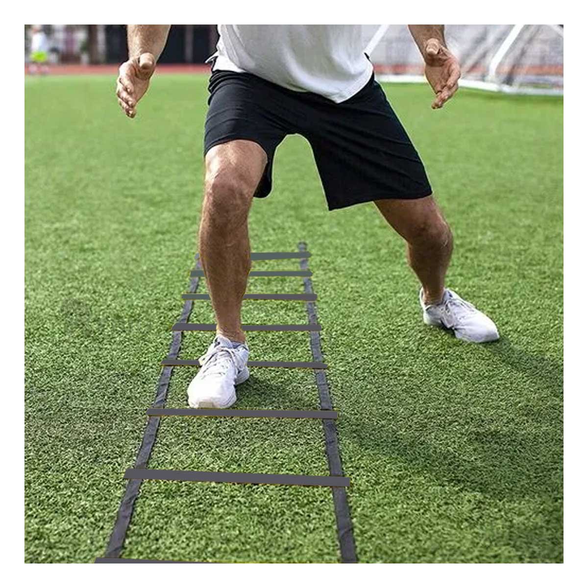 PACK4 APARATO FITNESS CON PESO 10 PASOS NEGRO PARA TONIFICACION MUSCULAR Y+REGALO STICKER - 5