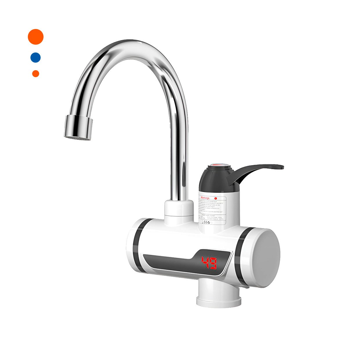 LLAVE CALENTADORA DE AGUA BLANCO CON FLUJO CONSTANTE PARA USO DIARIO YPAPEL REGALO - 1