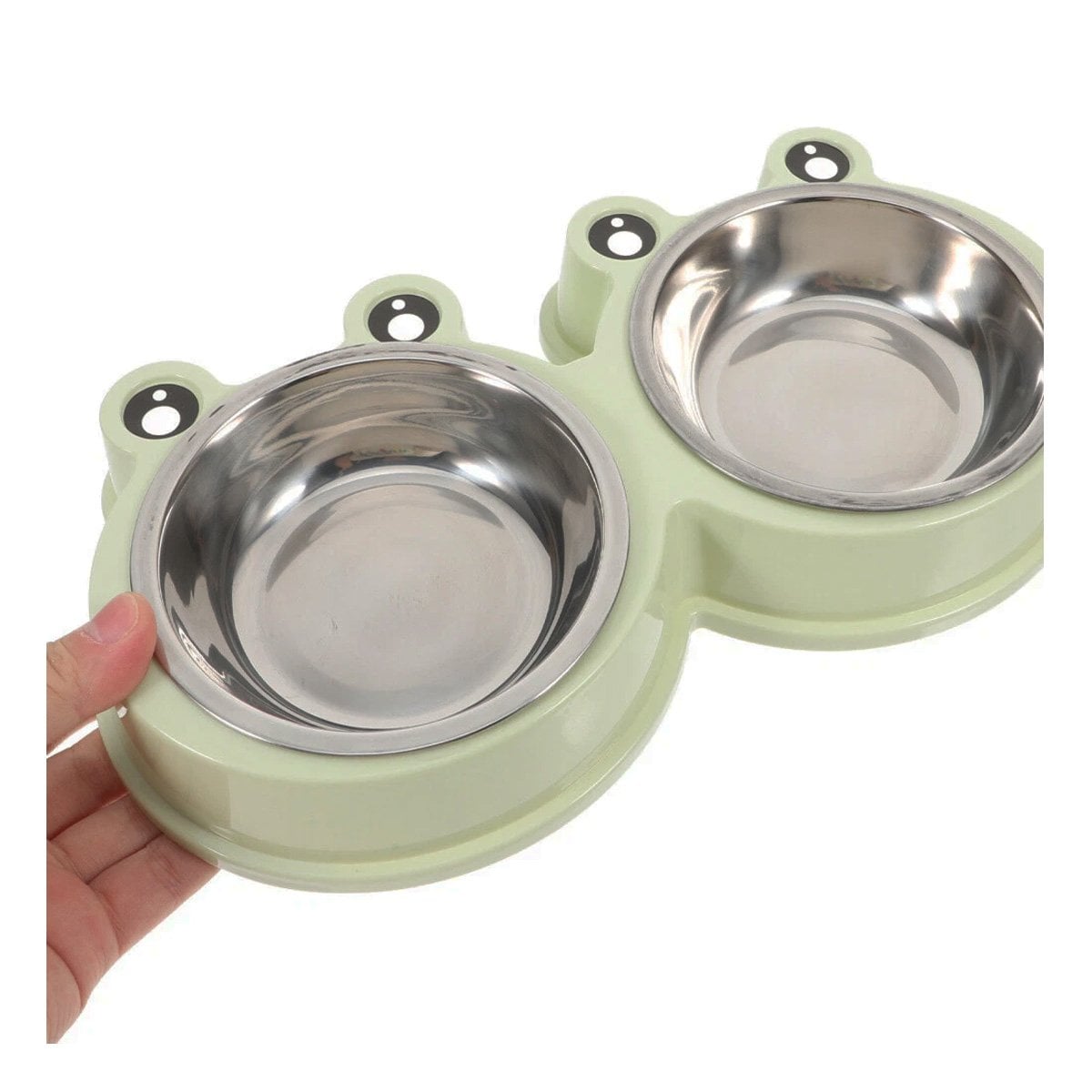 JUEGO PLATO DOBLE DESMONTABLE RANA PARA PERRO Y GATO EN HOGAR Y+LIGAS REGALO - 3