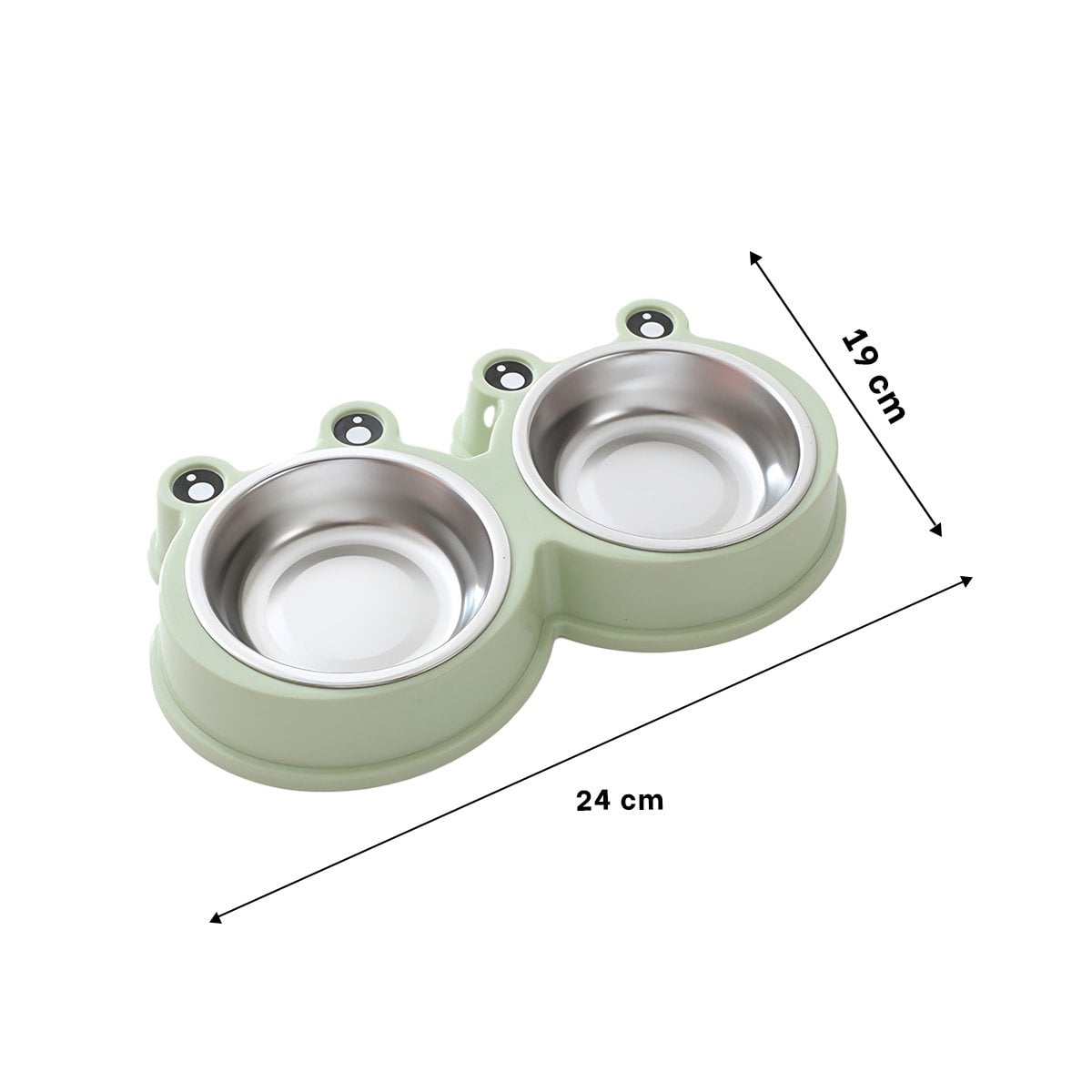 JUEGO PLATO DOBLE DESMONTABLE RANA PARA PERRO Y GATO EN HOGAR Y+LIGAS REGALO - 4