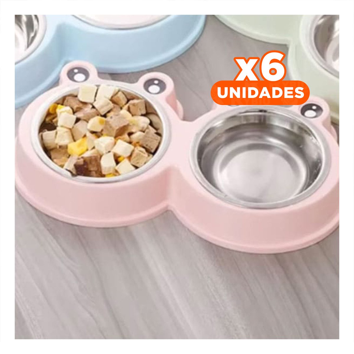 PACK6 SOPORTE FIRME RANA ROSADO PASTEL DOBLE DESMONTABLE Y+REGALO STICKER - 1