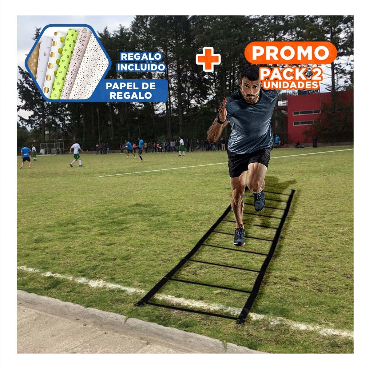 PACK2 SISTEMA CON PESO 10 PASOS NEGRO COMPACTO Y FIRME PARA ACTIVIDAD Y+PAPEL REGALO - 1