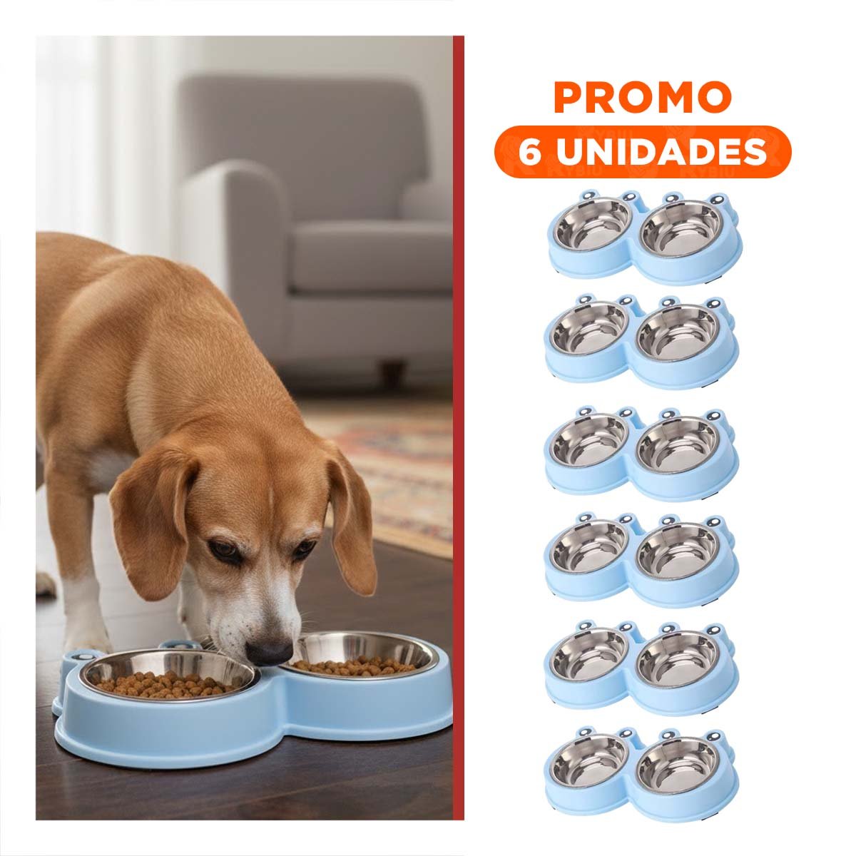 PACK6 SISTEMA DOBLE DESMONTABLE RANA PARA PERRO Y GATO FUNCIONAL - 1
