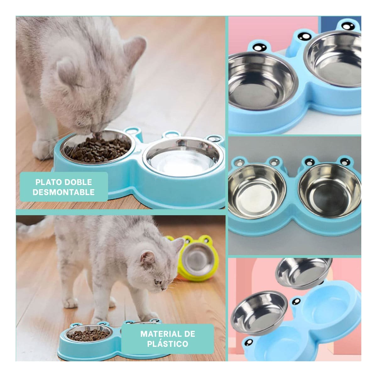 PACK4 RECURSO DOBLE DESMONTABLE RANA PARA MASCOTA EN HOGAR Y+REGALO STICKER - 2