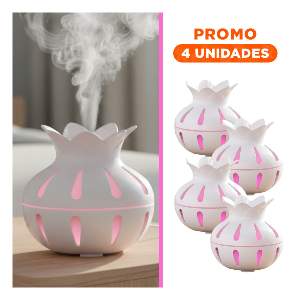 PACK4 APARATO CON USO INTERIOR Y FUNCION HUMIFICADORA DIMENSIONES 12X11CM Y+REGALO STICKER - 1