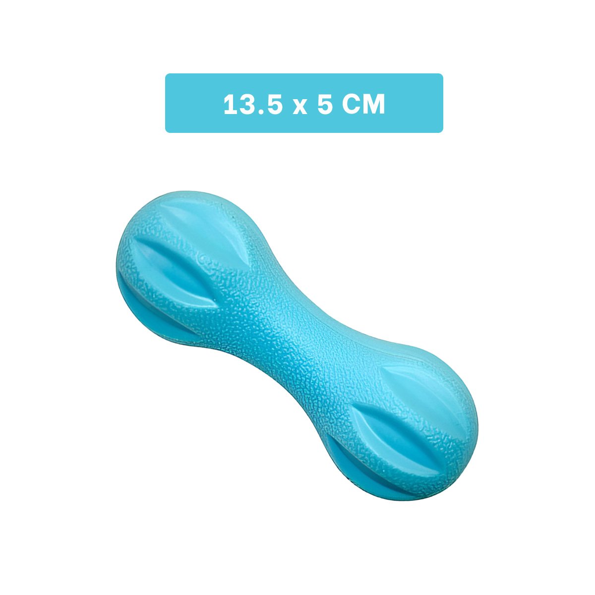 PELOTA MANCUERNA DE MINI RAYAS CELESTE PARA PERRO JUGUETON Y ACTIVO - 4