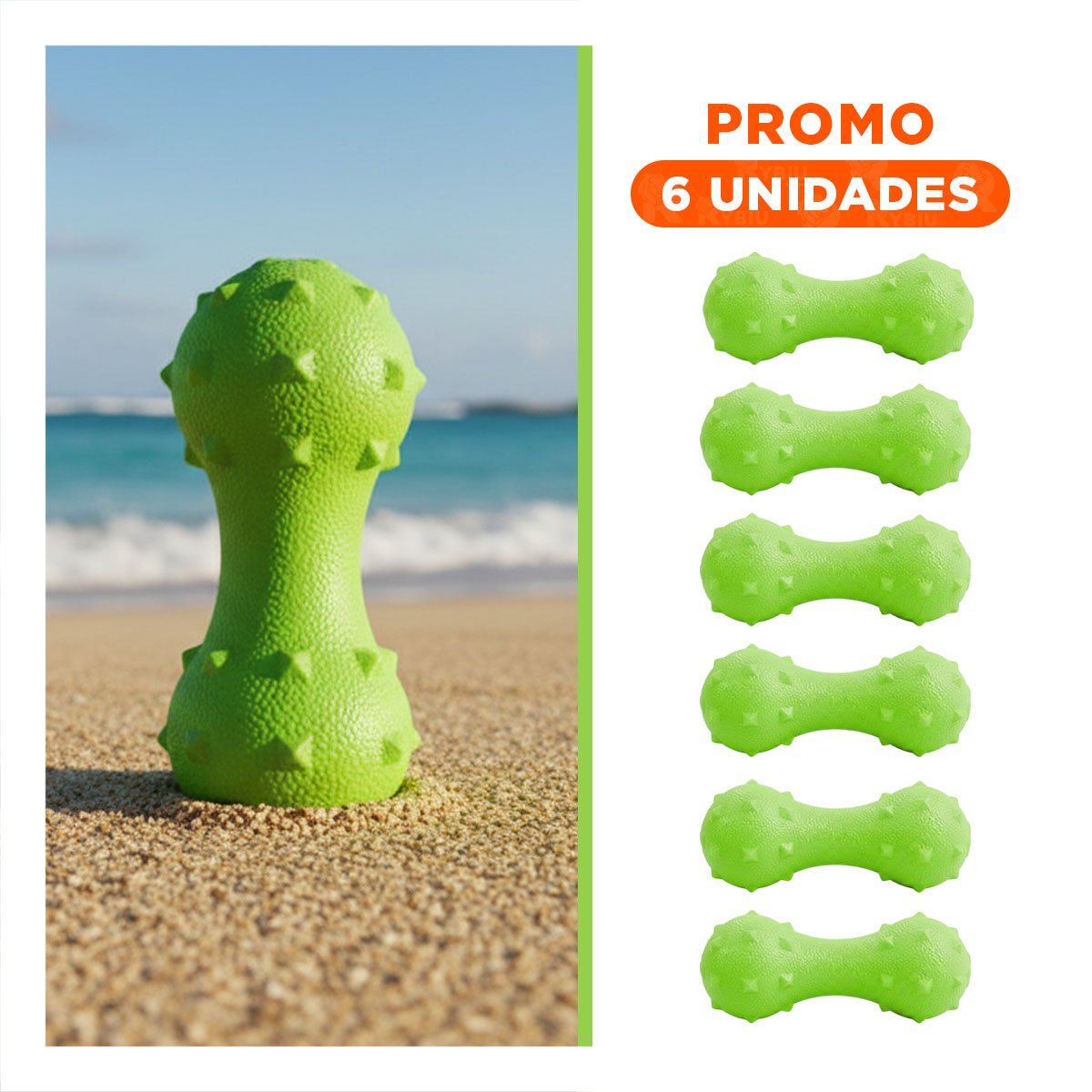 PACK6 COMPLEMENTO PARA MASCOTA MANCUERNA DE PUAS VERDE MENTA SEGURO - 1