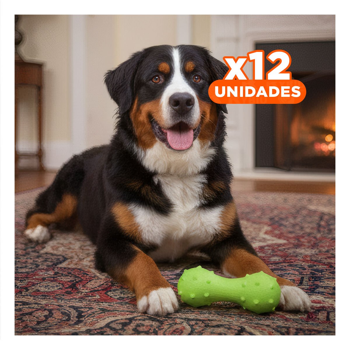 PACK12 PIEZA PARA PERRO MANCUERNA DE PUAS VERDE MENTA DURADERA - 1