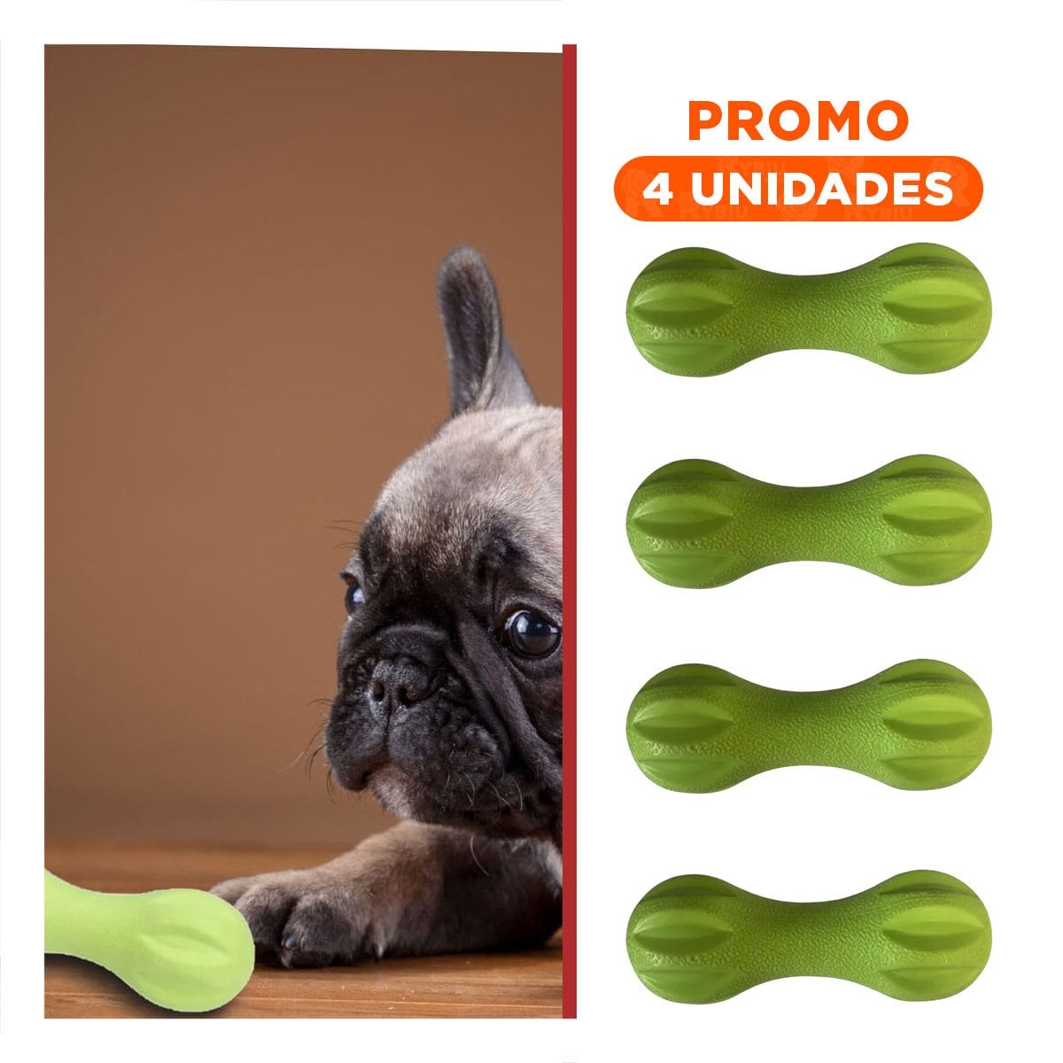 PACK4 ARTICULO PARA PERRO MANCUERNA DE MINI RAYAS VERDE MENTA ACTIVO Y+REGALO STICKER - 1