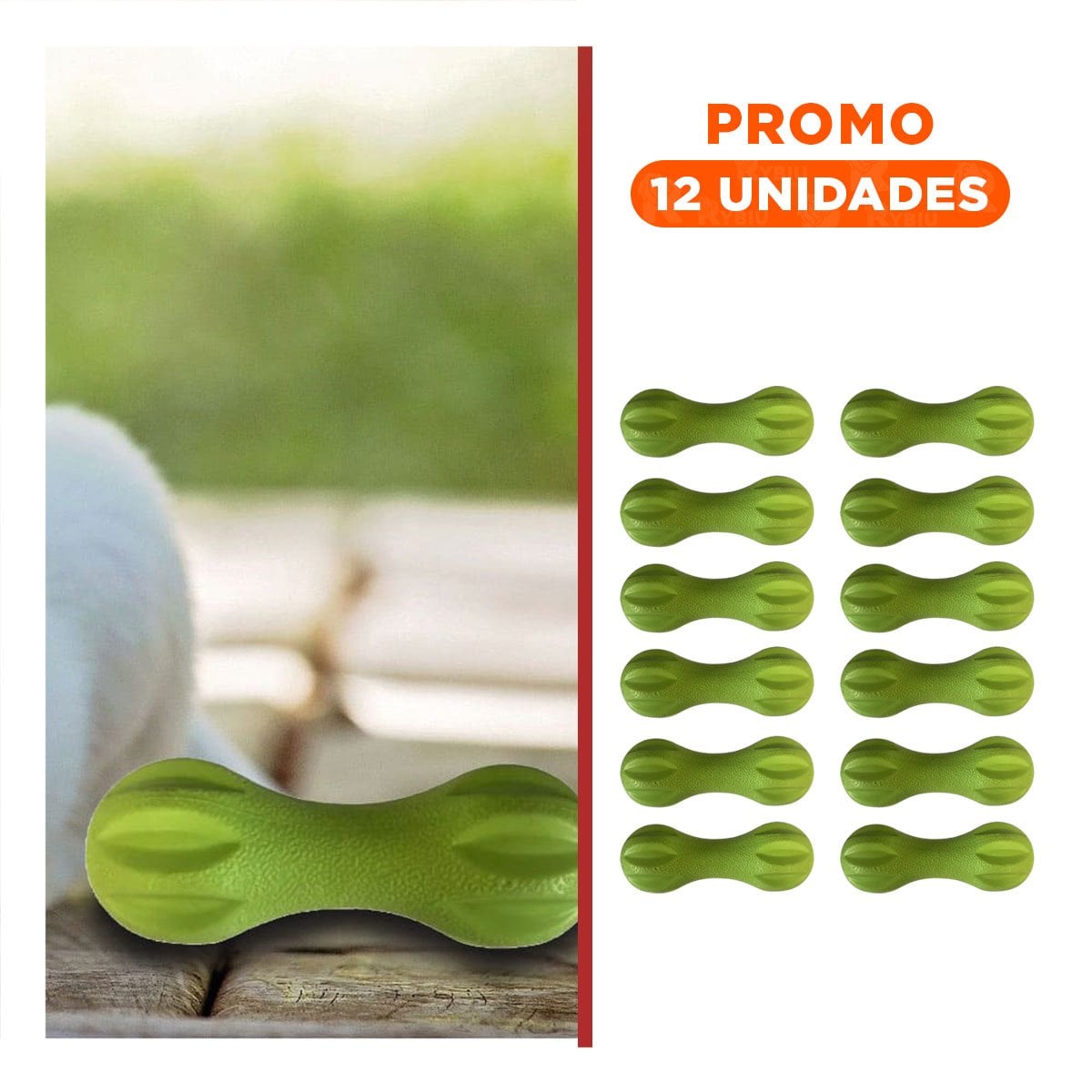 PACK12 ACCESORIO DURABLE MANCUERNA DE MINI RAYAS VERDE MENTA PERRO Y+REGALO STICKER - 1