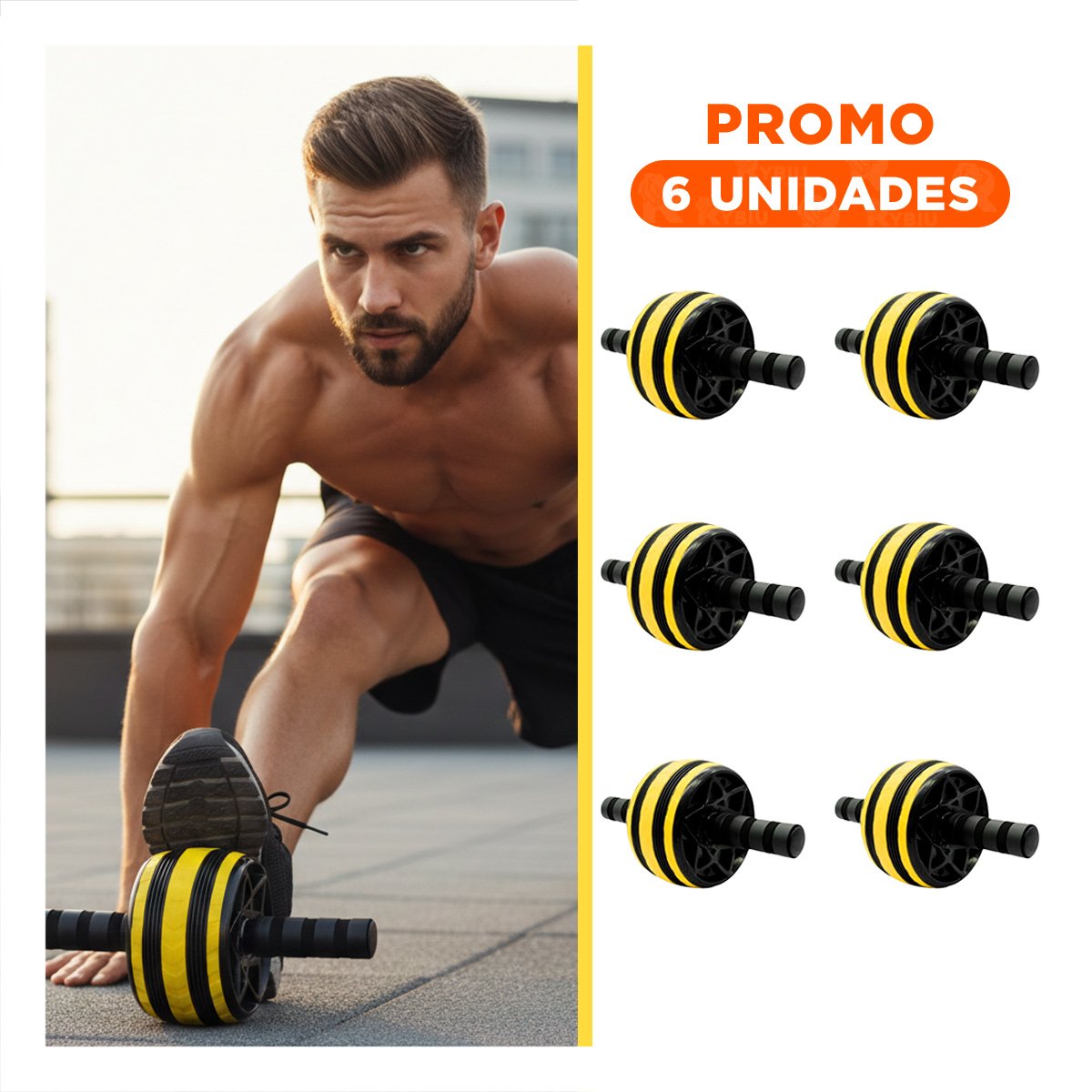 PACK6 RUEDIN QUE AYUDA A TONIFICAR MUSCULOS AMARILLO - 1