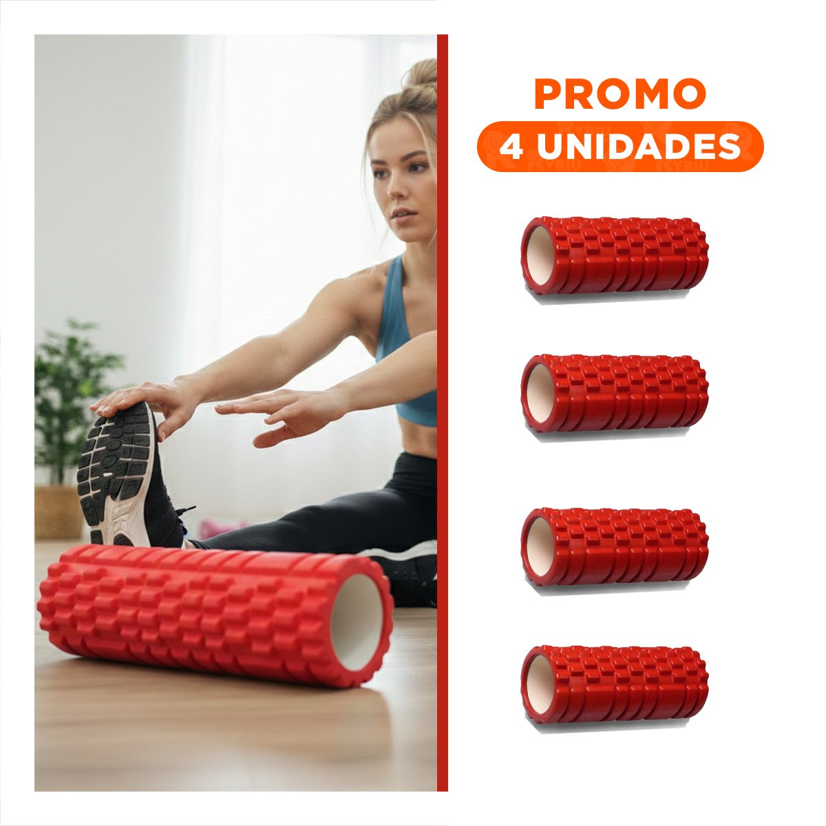 PACK4 ELEMENTO PARA ENTRENAMIENTO EN CASA 33X15 CM ROJO Y+REGALO STICKER - 1