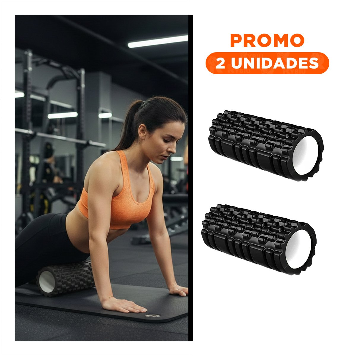 PACK2 MASAJEADOR PARA ESPALDA PIERNAS Y BRAZOS EN CASA 33X15 CM NEGRO - 1
