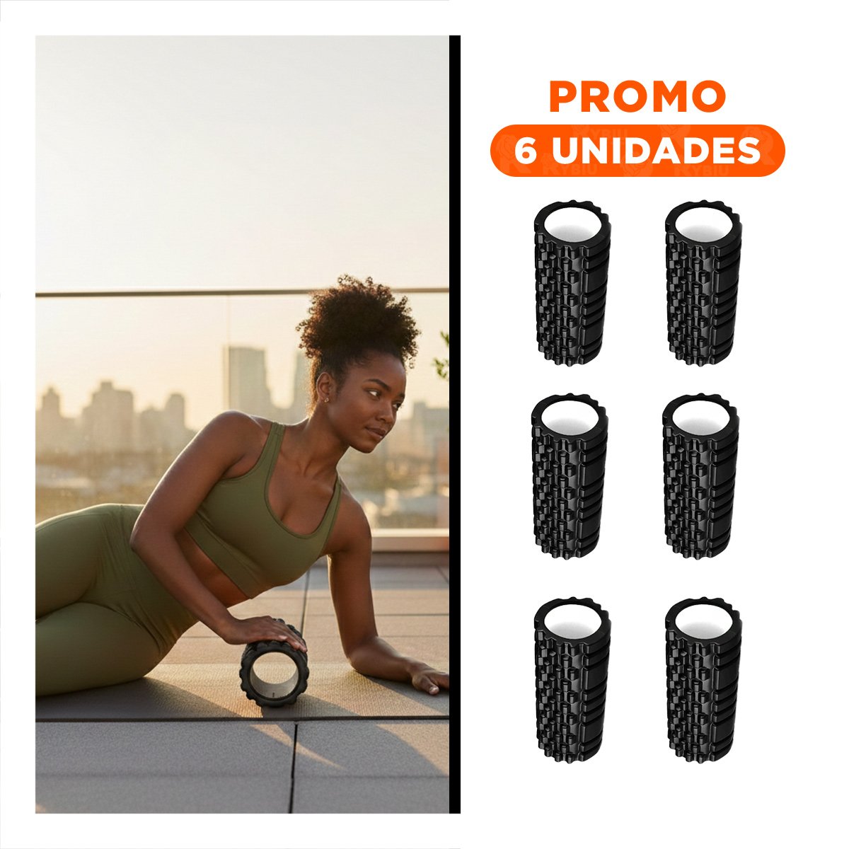 PACK6 ACCESORIO PARA COMPLEMENTAR RUTINAS DE FUERZA 33X15 CM NEGRO - 1