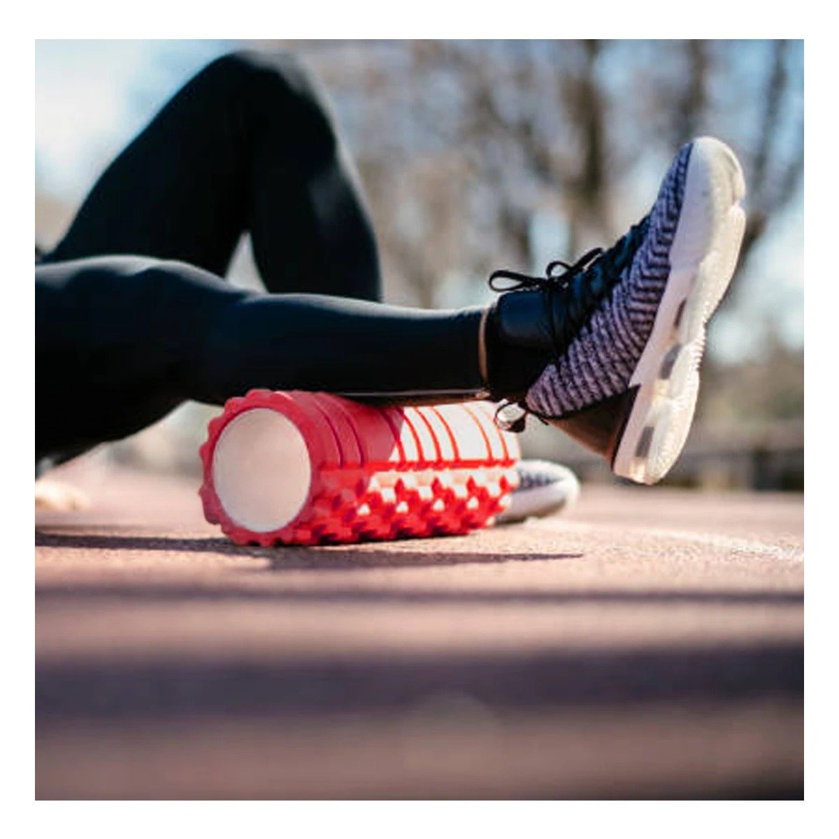 PACK2 FOAM ROLLER PARA MEJORAR MOVILIDAD Y POSTURA 33X15 CM ROJO Y+REGALO STICKER - 5